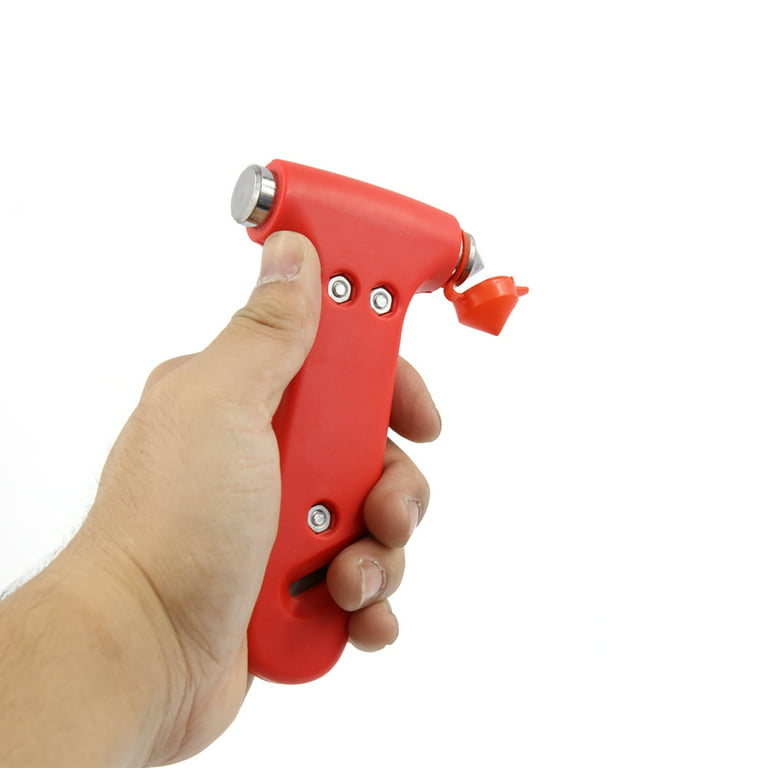 Unique Bargains Red Car Emergency Glass Breaking Hammer Breaker