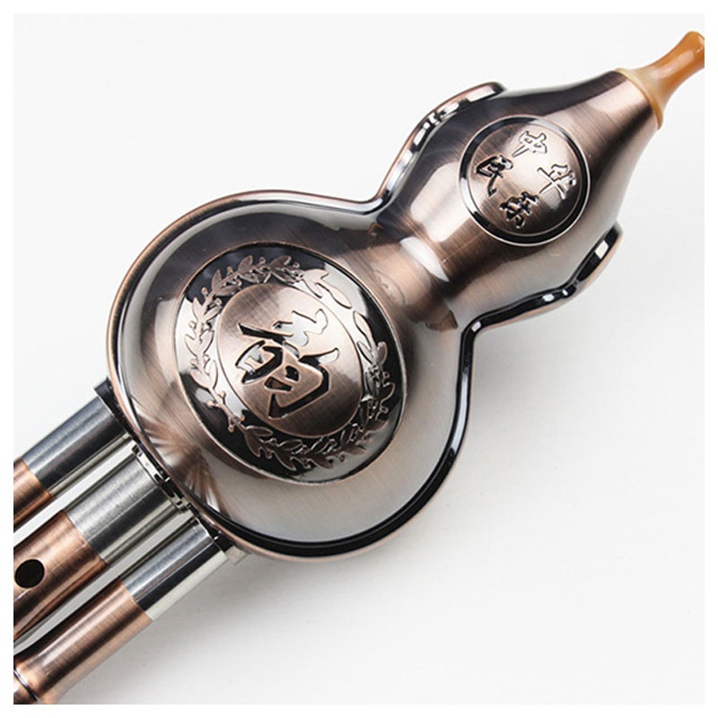 Professional Hulusi, with carrying box B-flat key, Hulusi gourd cucurbit flute for beginners, traditional Chinese instrument, musical self-study