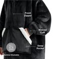 thumbnail image 3 of Sudadera con capucha Wearable Blanket Bedsure Blanket para mujer, gris y negro, 3 of 6