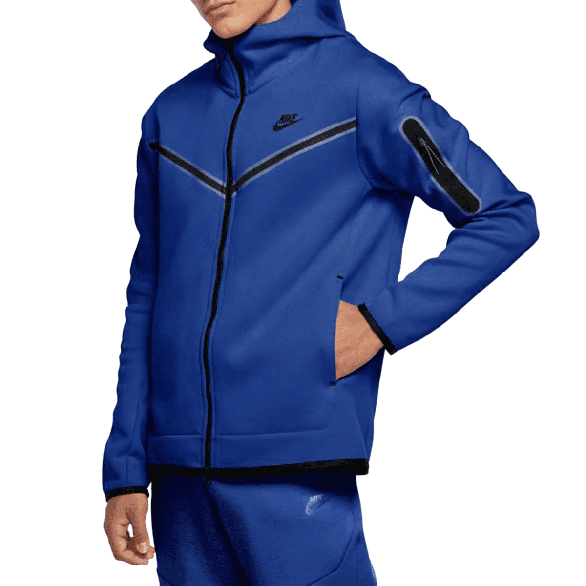 radicaal geld Habubu Men's Nike Sportswear Royal Blue/Black Tech Fleece Full-Zip Hoodie (CU4489  480) - 3XL - Walmart.com