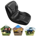 thumbnail image 4 of 1 PCS Black Universal Seat Replacement, Compact High Back Tractor Seat, Black Vinyl Forklift Seat, Skid Steer Seat with Pre-Drilled Holes, Fit Forklift, Tractor, Skid Loader, 4 of 13