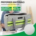 thumbnail image 4 of PENGGONG PENGGONG Gray Multi-Purpose Tool Storage Bag - Thickened Double-Layer Oxford Cloth with Reflective Strips for Emergency Repairs, 14-Inch Square Bag (35x13x20CM), 4 of 6
