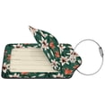 thumbnail image 2 of Pofeuu Lilies Flowers Print Luggage Tags, Privacy Cover ID Label with Stainless Steel Loop and Address Card for Travel Bag Suitcase-1, 2 of 5