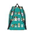 thumbnail image 3 of Balery Cartoon Dogs Vintage Canvas Backpack for Men and Women - Large Capacity, Durable Travel Laptop Bag for School, Work, Hiking, and Outdoor Activities, 3 of 7