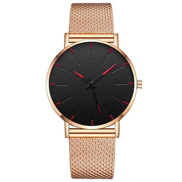 Reloj de cuarzo para hombre, relojes para hombre Reloj de cuarzo fino con correa de malla para hombre Reloj de cuarzo