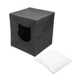 thumbnail image 4 of Cama cubo cueva de fieltro Yuyangstore para interior perrera plegable nido para gato escondite para Chihuahua gatito cachorro Pomerania, 4 of 8