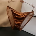 thumbnail image 2 of Siilsaa Women's Low Waist Lace Briefs Solid Color Cotton Crotch Underwear Panties Underwear Women Boy Shorts A,XL, 2 of 3