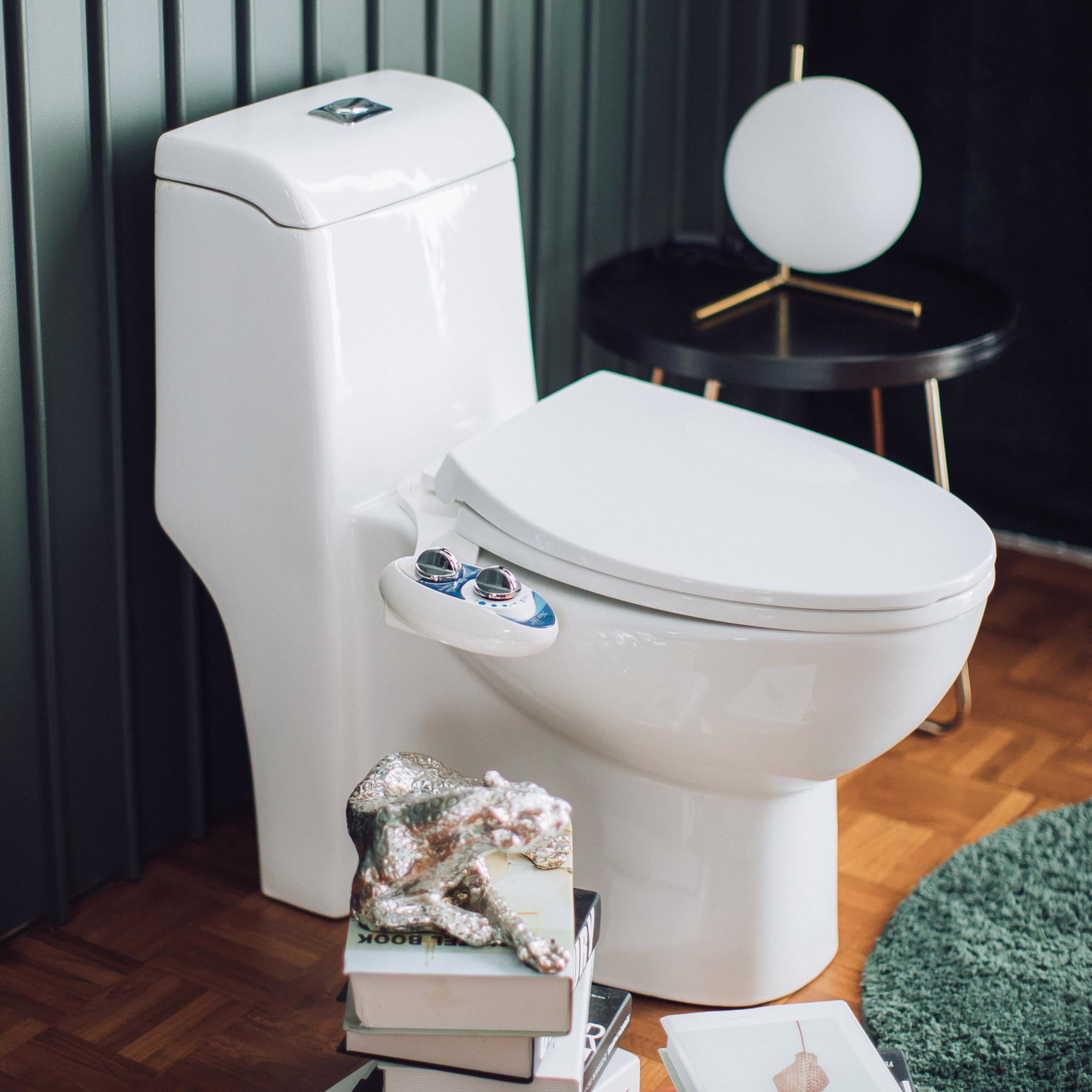 LUXE Bidet NEO 120 - Self Cleaning Nozzle - Fresh Water Non-Electric Bidet Toilet Attachment (Rose Gold)