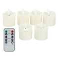 thumbnail image 1 of Parpadeo Sin Llama Velas Votivas con Temporizador Remoto, Batería Operado LED Velas para la Boda Cena Decoración de Mesa, 1 of 8