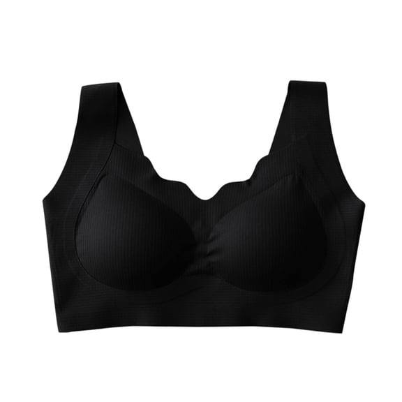 Womens Wireless Bra Pull-Up Supportive Seamless Bralette Comfortable No Underwire Full Coverage Bra