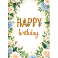 thumbnail image 3 of Floral Design Banner Decorative Flowers Elegant Backdrop for Birthday Celebration Indoor Decor Party Decoration, 3 of 7