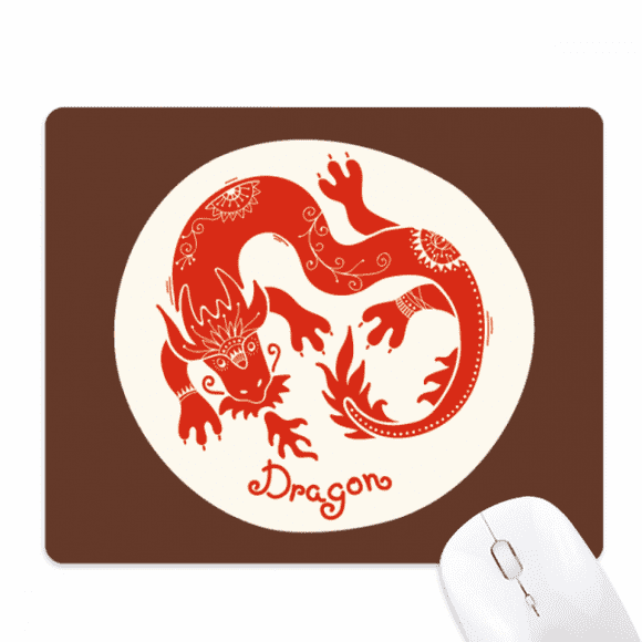 Year Of Dragon Animal China Zodiac Red Mouse Pad Non-Slip Rubber Mousepad Game Office