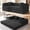 Black, variant on 74.8’’ Boneless Modular Convertible Sofa Bed, Fold-Out Floor Couch Loveseat, All-Foam Futon Mattress Couch，No Assembly Required, Beige