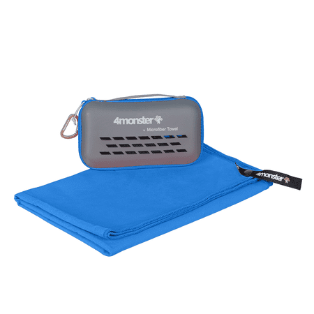 4Monster Camping Towel Microfiber, Fast Drying Travel Towel, Blue, XS