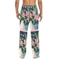 thumbnail image 4 of FORMRS Mens Pajama Pants with Pockets Soft Cotton Sleepwear Lounge Bottoms, Sizes S-2XL, Green Floral, 4 of 7