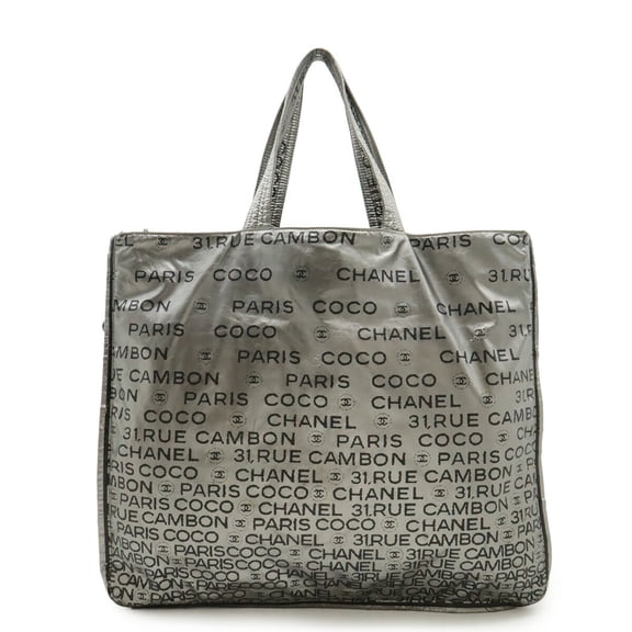 Pre-Owned CHANEL Unlimited Tote Bag, Large Shoulder Nylon, Silver, A46113