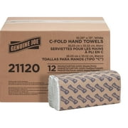 Genuine Joe C-fold Paper Towels - 1 Ply - C-fold - 13" X 10" - White - Absorbent, Embossed - For Washroom, Restroom, Public Facilities - 200 Per Pack - 2400 / Carton