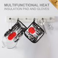 thumbnail image 4 of Yayeee Oven Mitts and Pot Holder Set of 2 Heat Resistant Kitchen Gloves Baking Hot Pad, Black Streets, 4 of 5