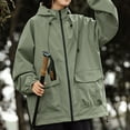 thumbnail image 4 of Wancir Women's Waterproof Raincoat Lightweight Rain Jacket Hooded Windbreaker with Pocket for Outdoor, 4 of 6