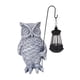 thumbnail image 5 of Estatuilla de búho Colamx decoración exterior luz solar gris, 5 of 8