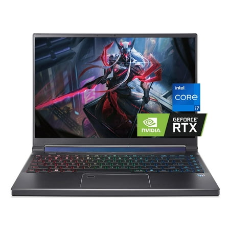 acer Predator Triton 300 SE Gaming Laptop, 14" 165Hz FHD+ Display, Intel Core i7-12700H, NVIDIA RTX 3060, 16GB LPDDR5 RAM, 512GB NVMe SSD, RGB Backlit Keyboard, Fingerprint, HDMI, CUE Accessories