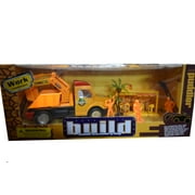 Build Your Construction Site Friction Powered Truck with Backhoe Workmen Toy-32