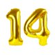 thumbnail image 1 of Globo Upegesy Gold Number 14 41, lámina de 40 pulgadas para fiestas, 1 of 6