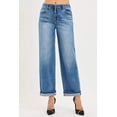 thumbnail image 3 of RISEN Elastic Band Slouch Ankle Boyfriend Jeans - Cuffed Hem, 3 of 6