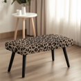 thumbnail image 4 of XYZCANDO Leopard Breathable Bench Covers, Stretch Polyester Spandex Fabric Dining Bench Covers for Living Room Bedroom, 4 of 9