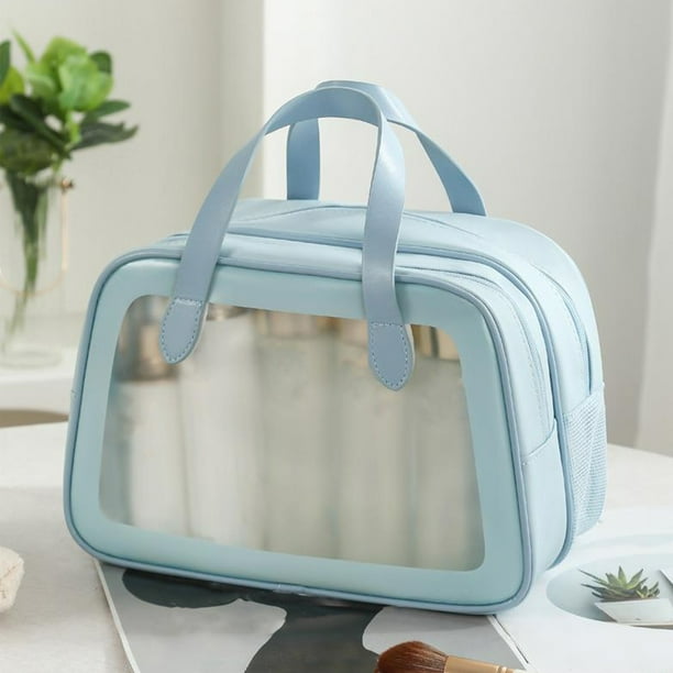 Neceser de viaje para artículos de tocador, organizador de maquillaje fácil de limpiar, neceser colgante para cosméticos, accesorios de viaje, artículos de tocador de tamaño completo, bolsas para cham