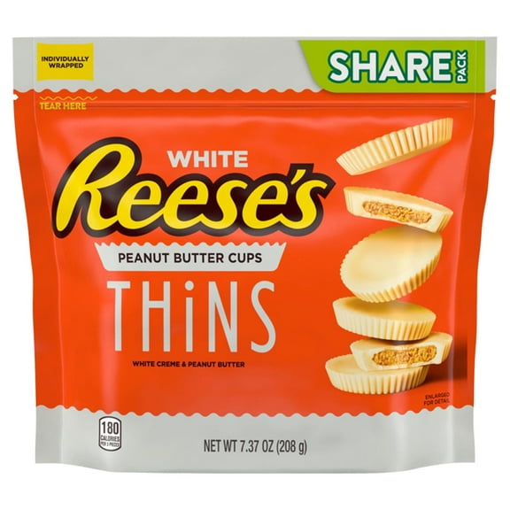 Reese's Thins White Creme Peanut Butter Cups Candy Share Pack - 7.37 oz