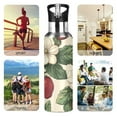 thumbnail image 7 of Yayeee 20oz Insulated Water Bottle Double Wall Stainless Steel with Flip Straw Lid, Beige Strawberry, 7 of 7