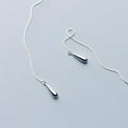thumbnail image 6 of Sterling Silver Teardrop Dangle Earrings for Women Water Droplet Dangle Earrings Long Threader Chain, 6 of 6