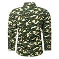 thumbnail image 6 of Penkiiy Men's Long Sleeve Button Up Camo Casual Dress Shirt Khaki Clearance, 6 of 8