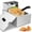 Black-6L, variant on Commercial Deep Fryer - 3400W Electric Deep Fryers with 2x6.35QT Baskets 0.8mm Thickened Stainless Steel Countertop Oil Fryer 20.7QT Large Capacity with Temperature Limiter