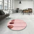 thumbnail image 4 of Ahgly Company Machine Washable Indoor Rectangle Transitional Pink Bubble Gum Pink Area Rugs, 7' x 10', 4 of 7