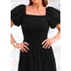 thumbnail image 5 of Vestido PRETTYGARDEN Midi de Tul con Fruncido Negro Talle M, 5 of 7