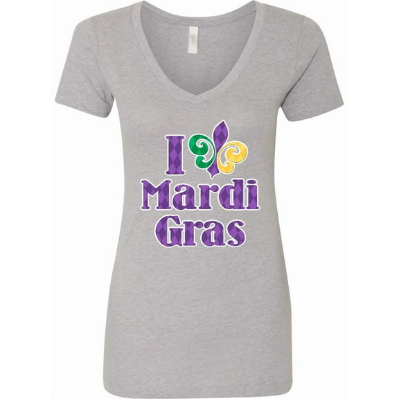 Inktastic I Love Mardi Gras Women's V-Neck T-Shirt