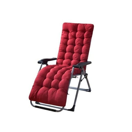

67 x 22 in. Chaise Lounger Cushion Recliner Rocking Chair with Sofa Mat Deck Chair Cushion Red - Unisex