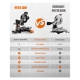 thumbnail image 5 of Sliding Compound Miter Saw with 3 Blades, 15A 10", Double Speed (4500 RPM & 3200 RPM), Bevel Cut, 5 of 5