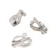 thumbnail image 4 of 50 Piezas Conversor de de Clip de Plata Blanca Plateada Diy Pendiente Sunnimix Clip en convertidor de pendientes, 4 of 8