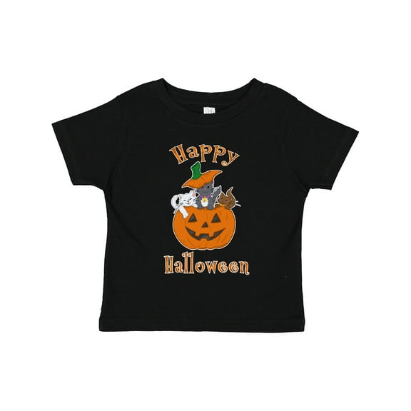 Inktastic Happy Halloween Kittens in Pumpkin Boys or Girls Toddler T-Shirt