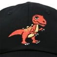 thumbnail image 2 of DALIX Tyrannosaurus Rex T-Rex Dinosaur Kids Hat Baseball Cap Girls Boys in Black, 2 of 7