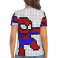 thumbnail image 3 of Spider-Man Women's Sexy Deep V-Neck Short Sleeve T-Shirt, 3 of 7