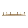 thumbnail image 6 of Spectrum Diversified Wall-Mounted 7 Peg Wood Hook Rack, Hat Organizer & Coat Hanger for Entryway or Closet, Bamboo, 6 of 10