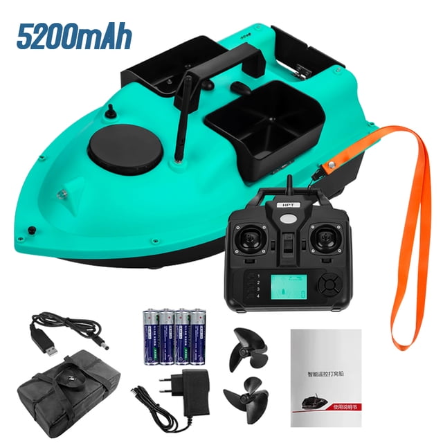 Barco de cebo de pesca con GPS inalámbrico con 3 contenedores de cebo Barco de cebo con control Remo con función de posicionamiento GPS de 16 puntos Función de retorno automático Romacci Barco de cebo