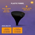 thumbnail image 5 of YBM Home Small Plastic Funnel, Dishwasher Safe, 22 fl. oz, Height 6 in. Upper diameter 6.25 in.- 39-1334black, 5 of 5