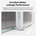 thumbnail image 6 of LiviNest Frameless Double Sliding Shower Door: 68-72 Inch Adjustable Width 10mm Tempered Glass - Soft Close Waterproof Design for Hotel Bathroom Upgrade & Commercial Installation, 6 of 6