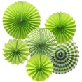 thumbnail image 1 of Decoration Paper Fans Party Hanging Paper Fans Set, Round Pattern Paper Garlands Decoration for Birthday Wedding Graduation Events Accessories, Set of 6, 1 of 7