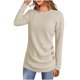 thumbnail image 2 of Tops de manga larga,Camisa de manga larga a rayas para mujer, blusa de cuello redondo, mezcla de poliéster y elastano, ligera y transpirable, ideal para otoño y uso informal, sopatenor, 2 of 8